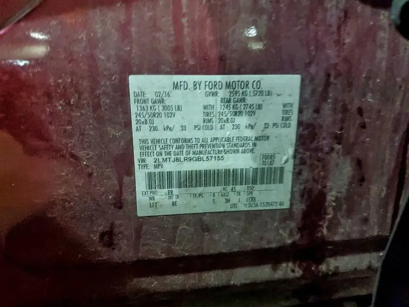 2016 LINCOLN MKX RESERVE  