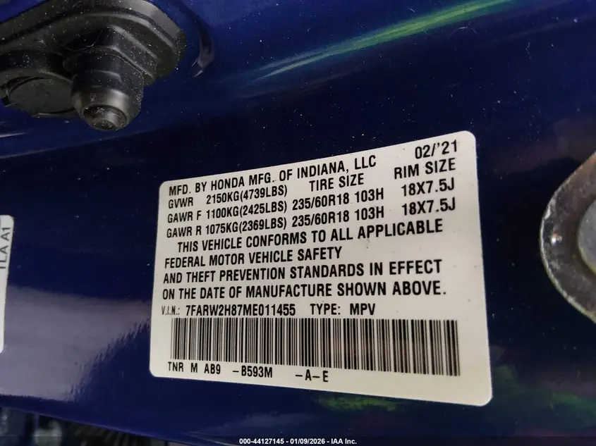 2021 HONDA CR-V AWD EX-L