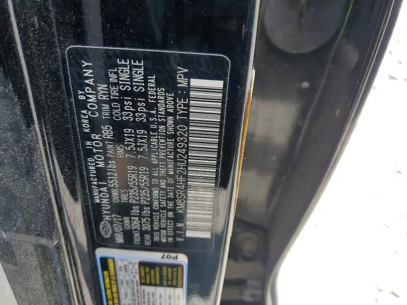 2017 HYUNDAI SANTA FE LIMITED ULTIMATE  