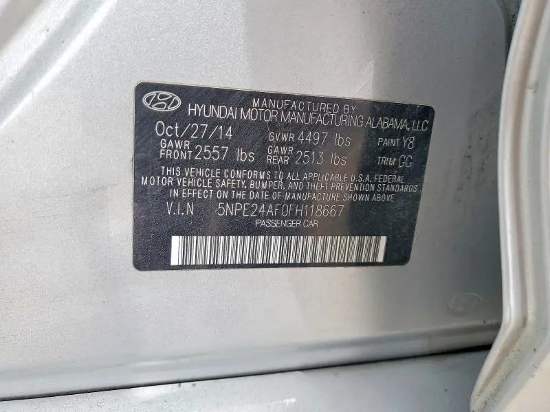 2015 HYUNDAI SONATA SE  