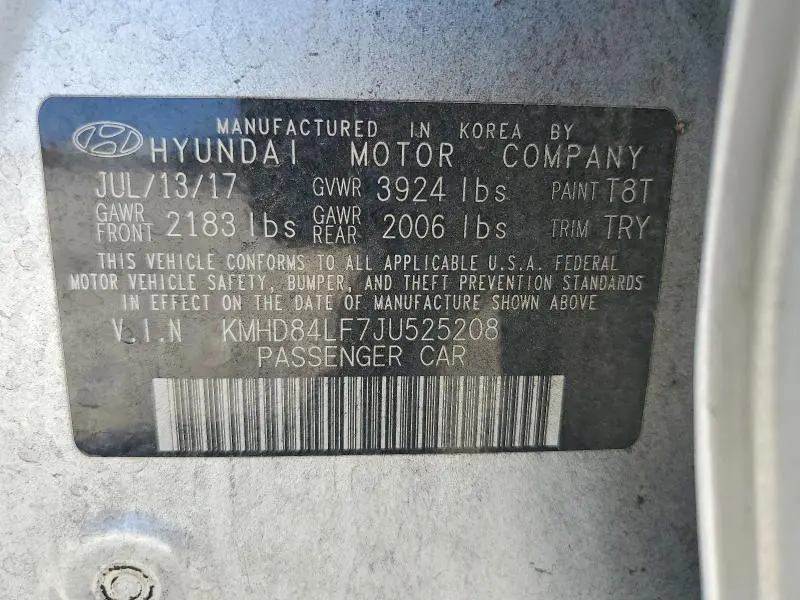 2018 HYUNDAI ELANTRA SEL  