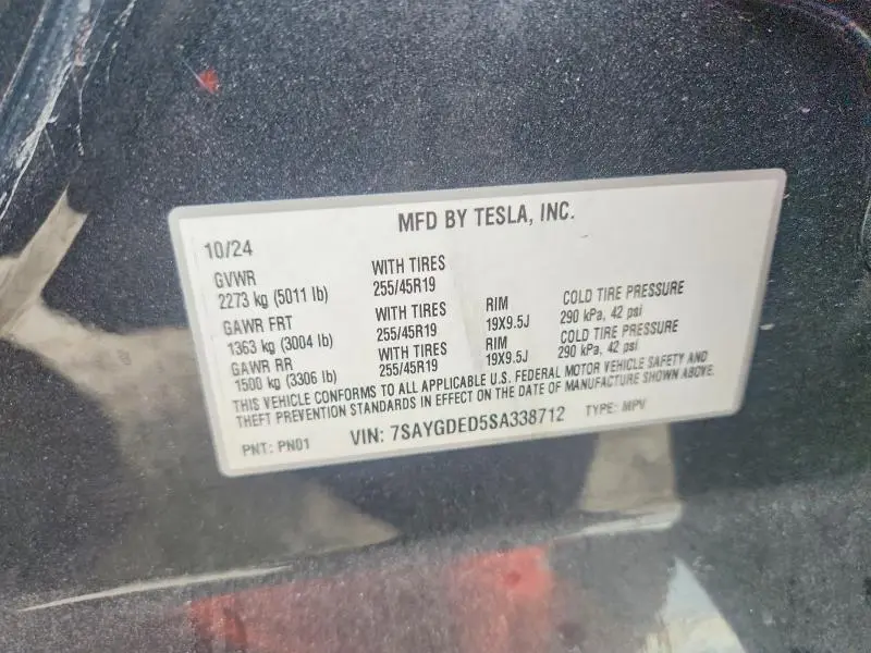 2025 TESLA MODEL Y   