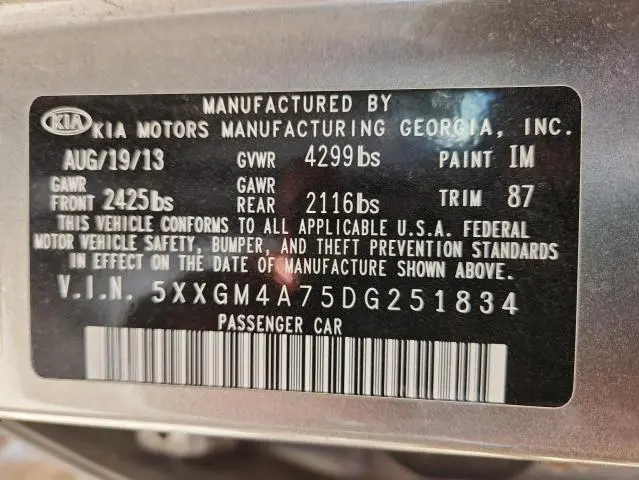 2013 KIA OPTIMA LX  