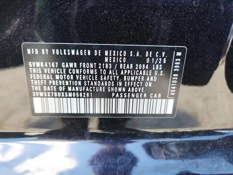 2025 VOLKSWAGEN JETTA S  