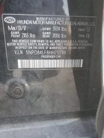 2017 HYUNDAI ELANTRA SE  