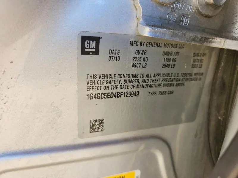 2011 BUICK LACROSSE CXL  