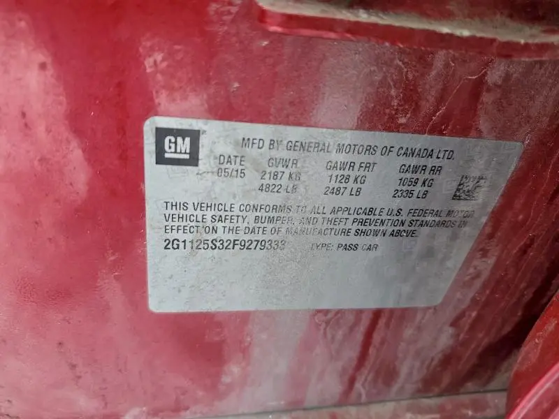 2015 CHEVROLET IMPALA LT  