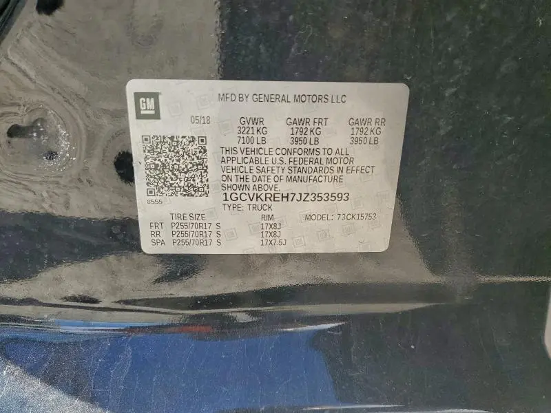 2018 CHEVROLET SILVERADO K1500 LT  