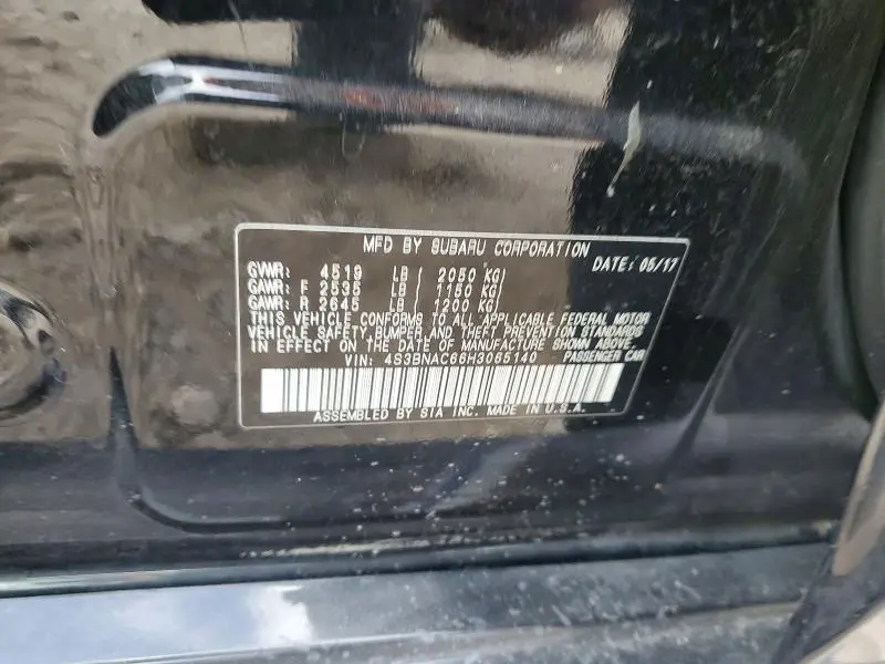 2017 SUBARU LEGACY 2.5I PREMIUM  