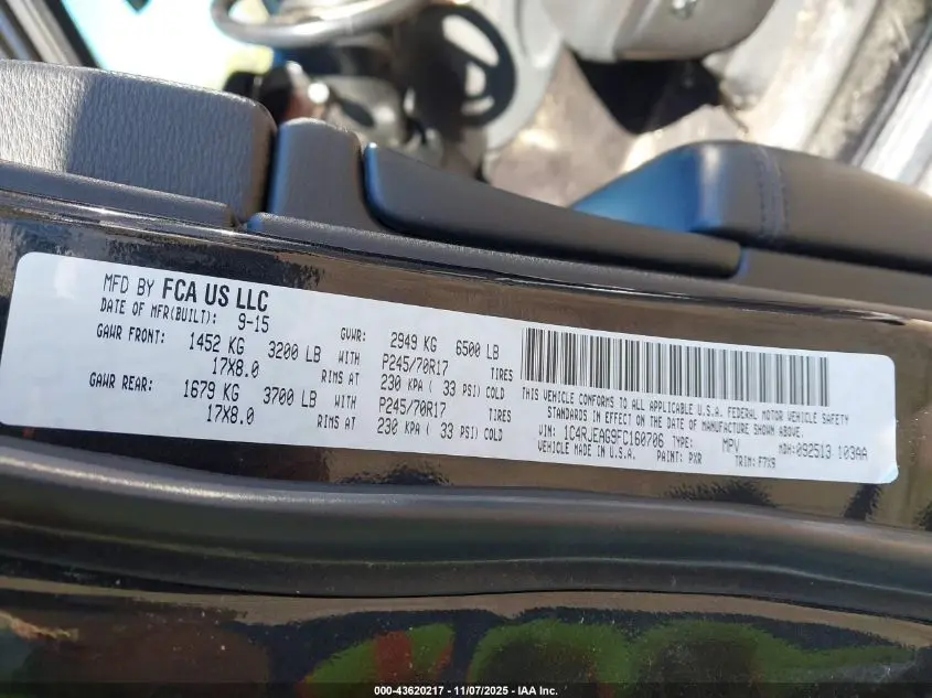 2015 JEEP GRAND CHEROKEE LAREDO