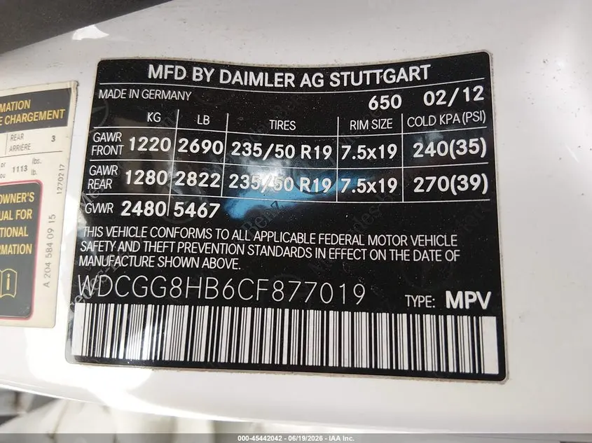 2012 MERCEDES-BENZ GLK 350 4MATIC