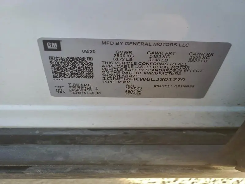 2020 CHEVROLET TRAVERSE LS  