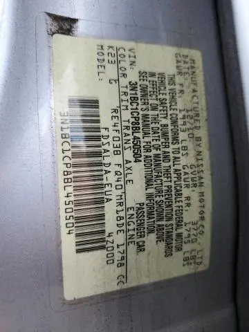 2011 NISSAN VERSA S  