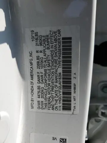 2020 HONDA ACCORD SPORT  