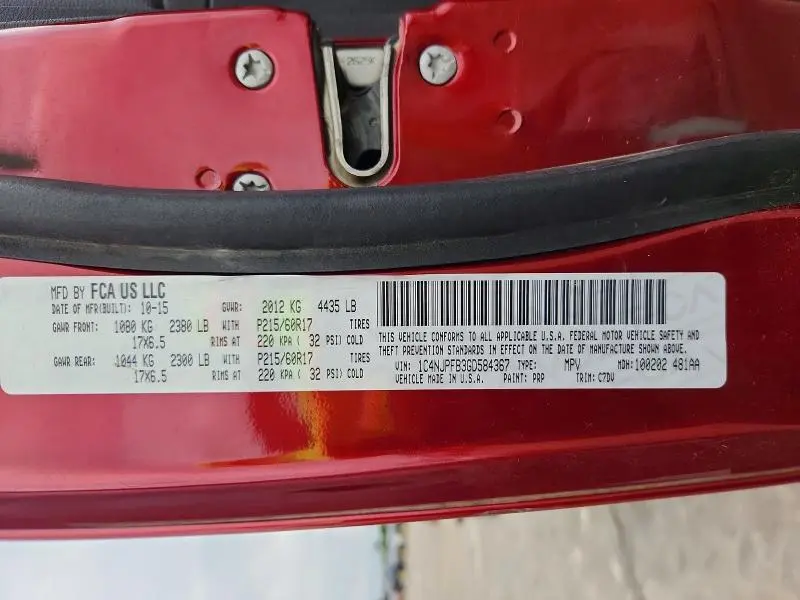 2016 JEEP PATRIOT LATITUDE  
