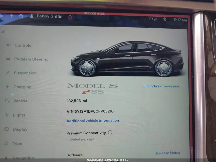 2012 TESLA MODEL S PERFORMANCE/SIGNATURE PERFORMANCE