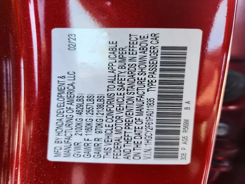 2023 HONDA ACCORD HYBRID EXL  