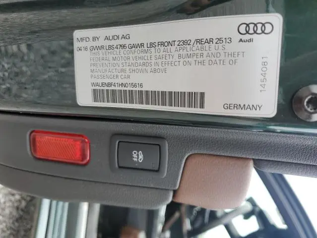 2017 AUDI A4 PREMIUM PLUS  