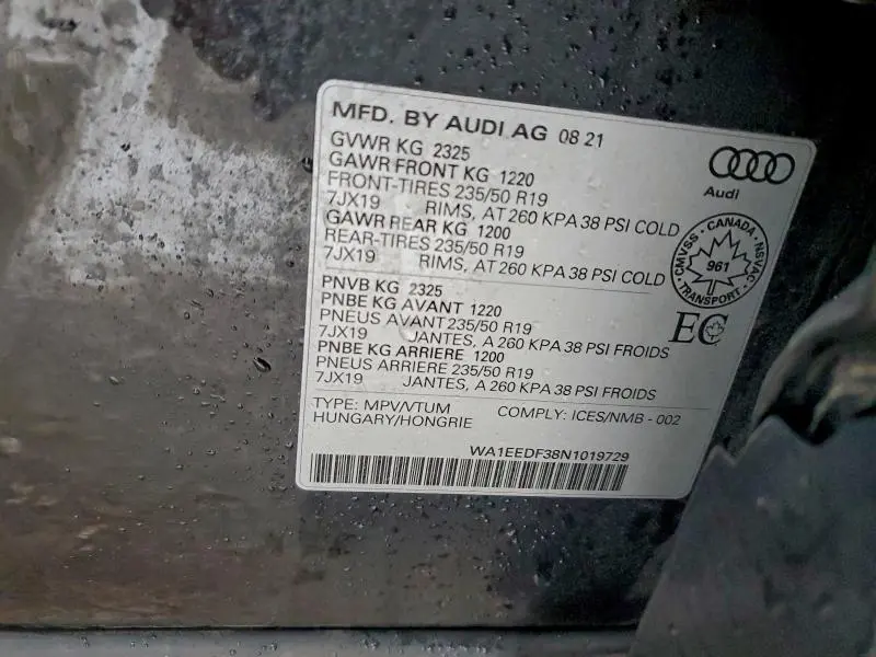 2022 AUDI Q3 PREMIUM PLUS S LINE 45  