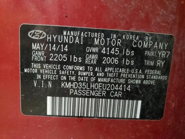 2014 HYUNDAI ELANTRA GT   