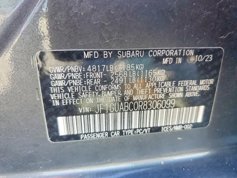 2024 SUBARU IMPREZA   