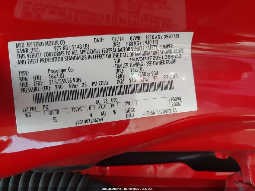 2014 FORD FOCUS SE