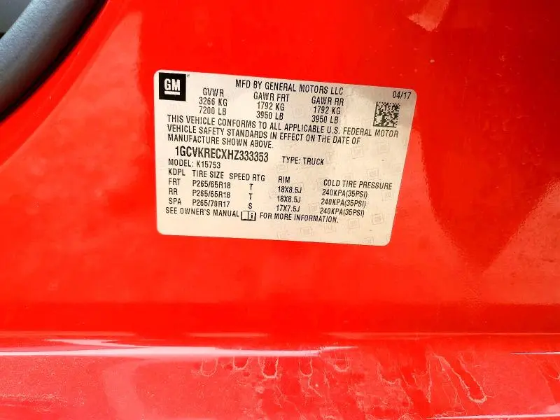 2017 CHEVROLET SILVERADO K1500 LT  