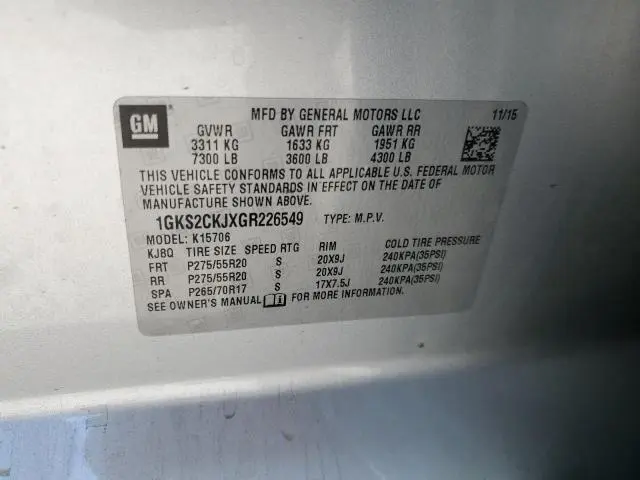 2016 GMC YUKON DENALI  
