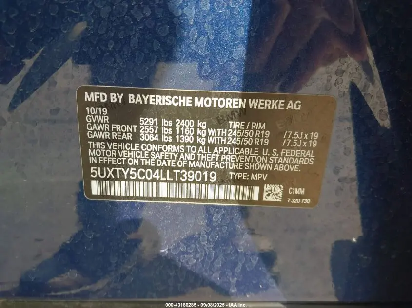 2020 BMW X3 XDRIVE30I