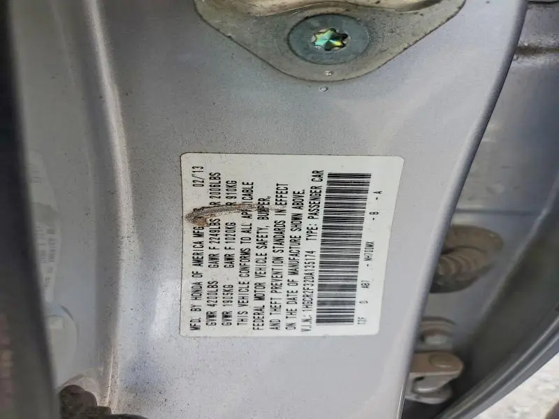 2013 HONDA ACCORD LX  
