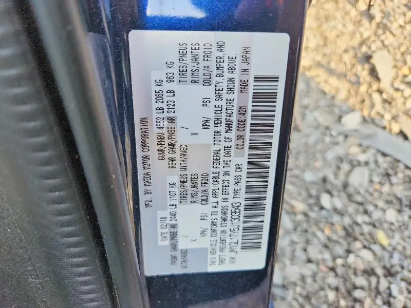 2018 MAZDA 6 GRAND TOURING  
