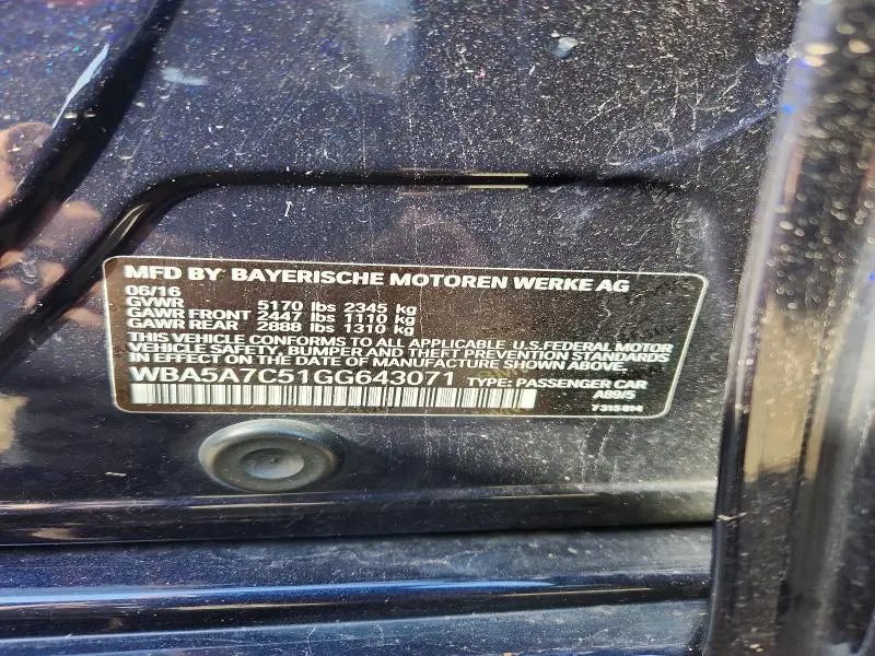 2016 BMW 528 XI  