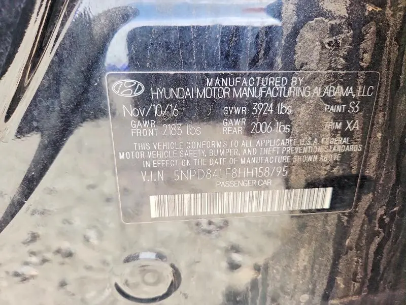 2017 HYUNDAI ELANTRA SE  