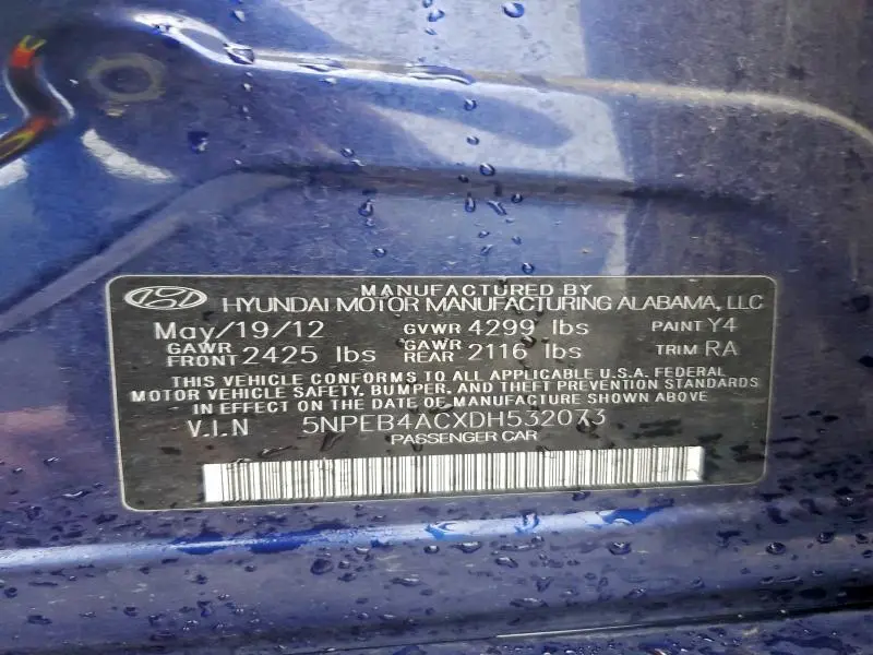 2013 HYUNDAI SONATA GLS  