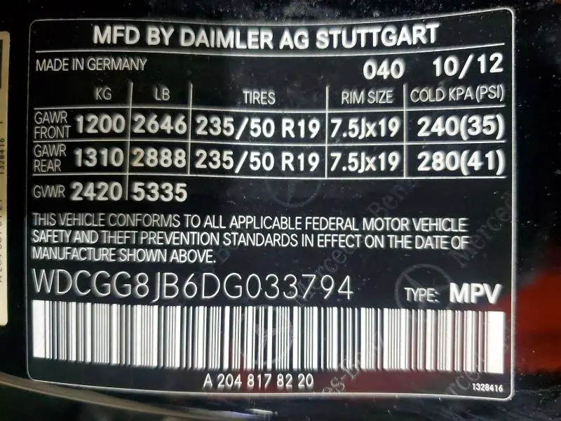 2013 MERCEDES-BENZ GLK 350 4MATIC  