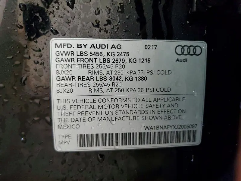 2018 AUDI Q5 PREMIUM PLUS  