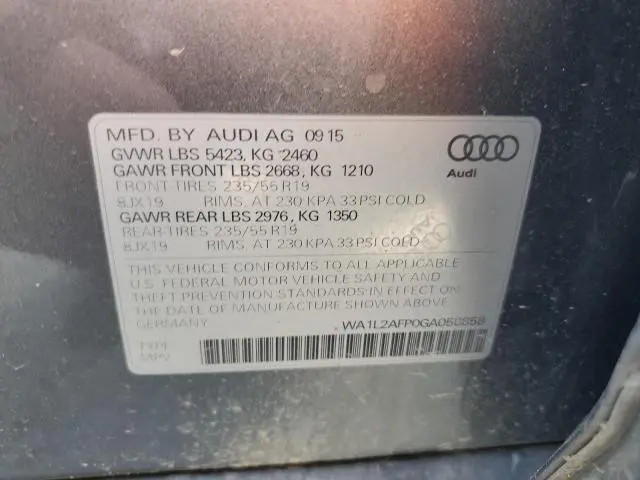 2016 AUDI Q5 PREMIUM PLUS  