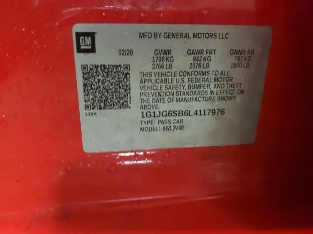 2020 CHEVROLET SONIC   