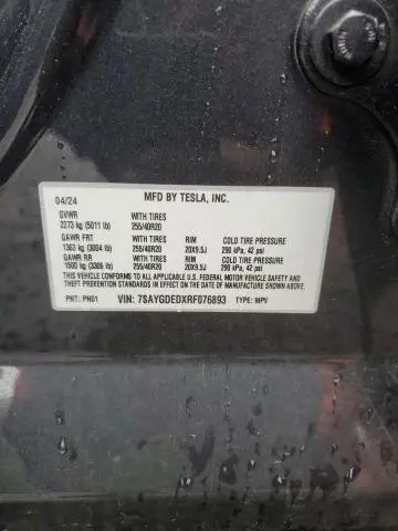 2024 TESLA MODEL Y   