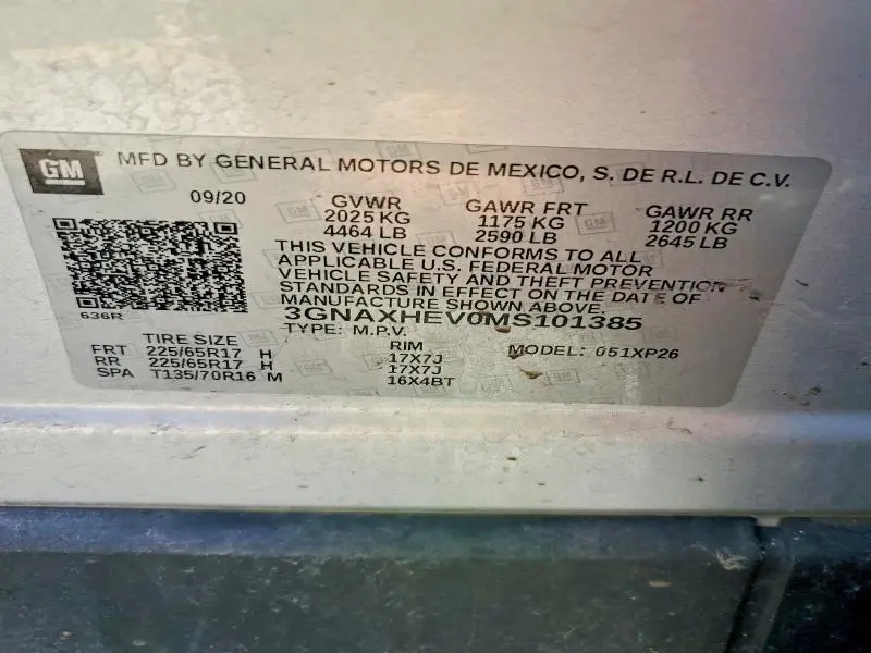 2021 CHEVROLET EQUINOX LS  