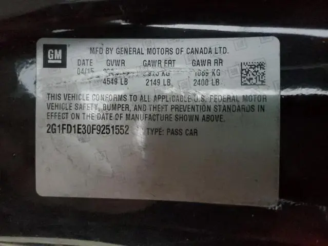 2015 CHEVROLET CAMARO LT  