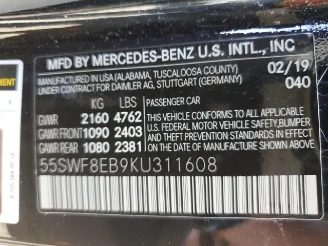 2019 MERCEDES-BENZ C 300 4MATIC  