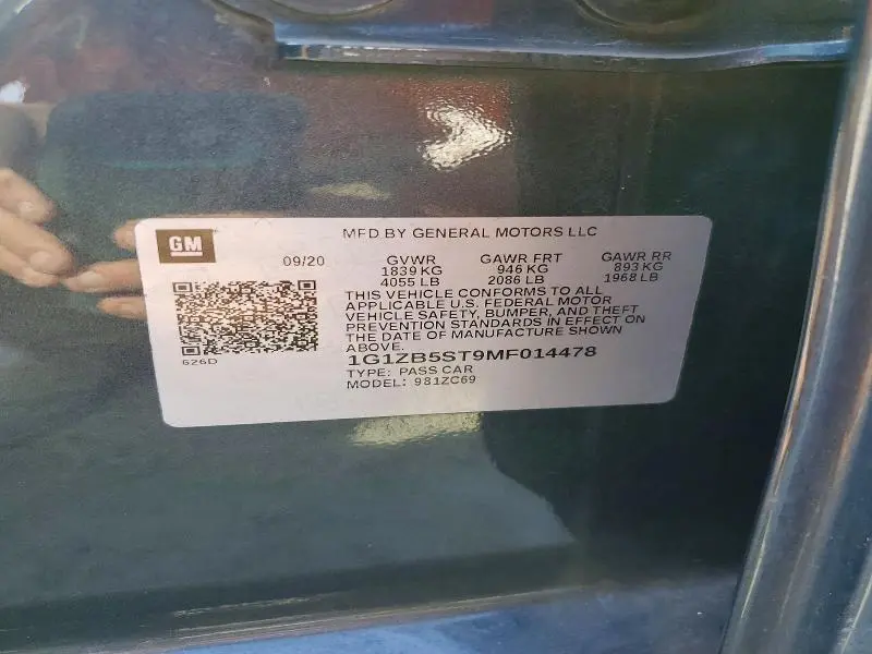2021 CHEVROLET MALIBU LS  