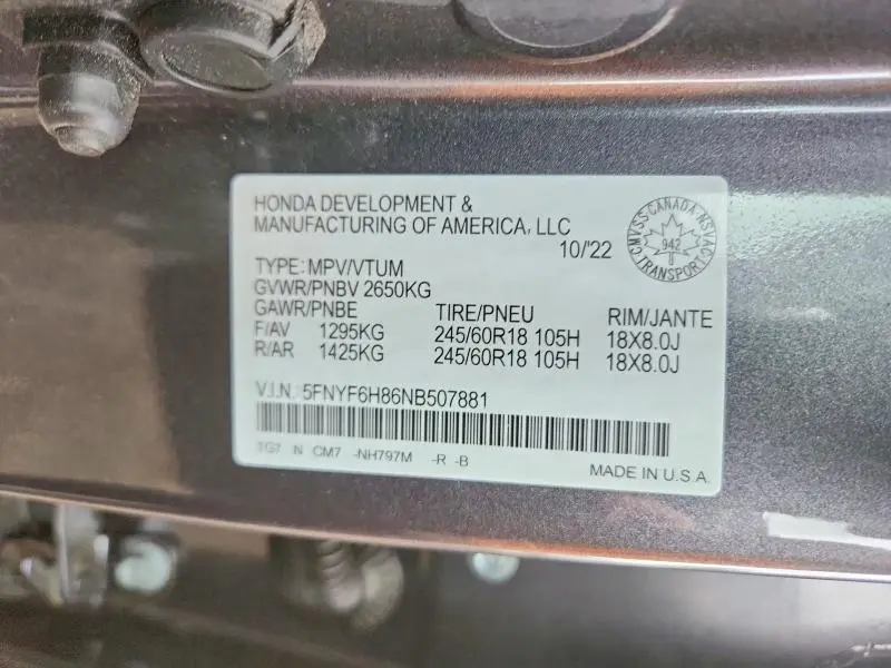 2022 HONDA PILOT TRAILSPORT  