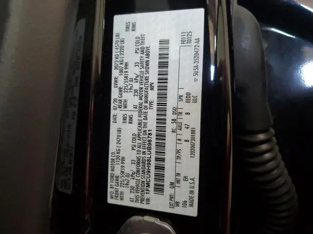 2020 FORD ESCAPE SEL  