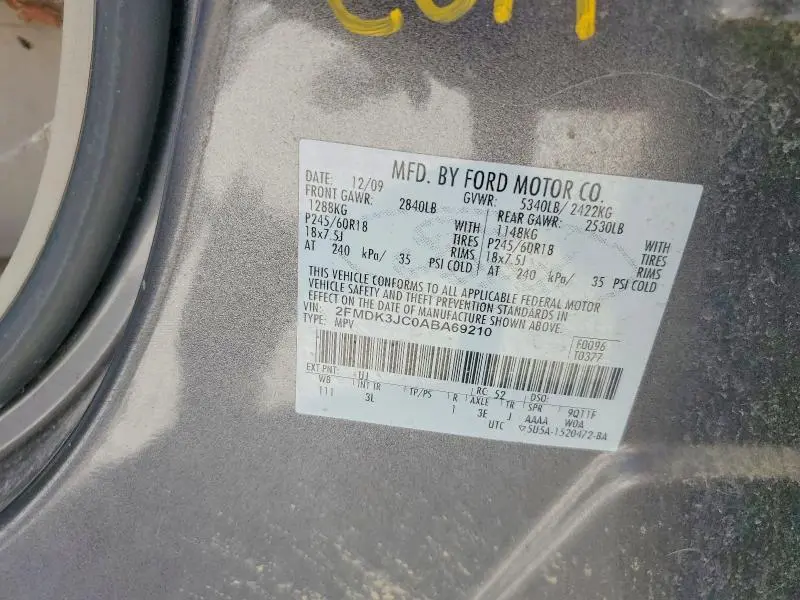 2010 FORD EDGE SEL  