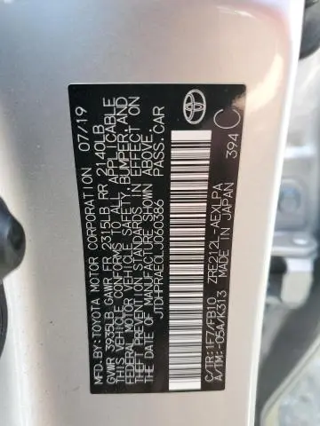 2020 TOYOTA COROLLA LE  