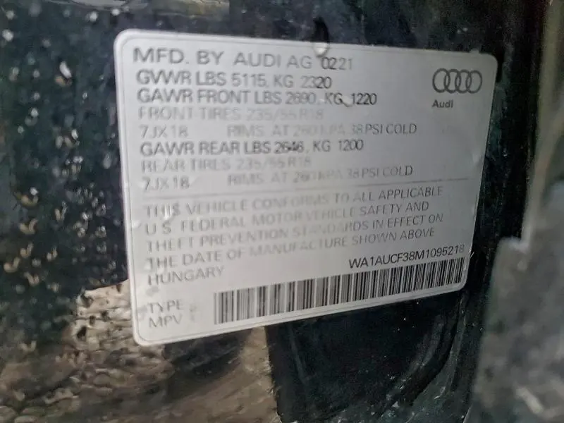 2021 AUDI Q3 PREMIUM 40  