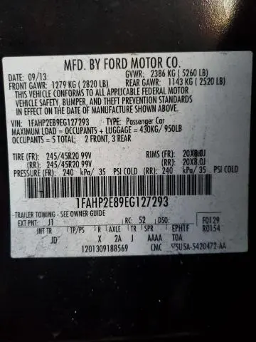 2014 FORD TAURUS SEL