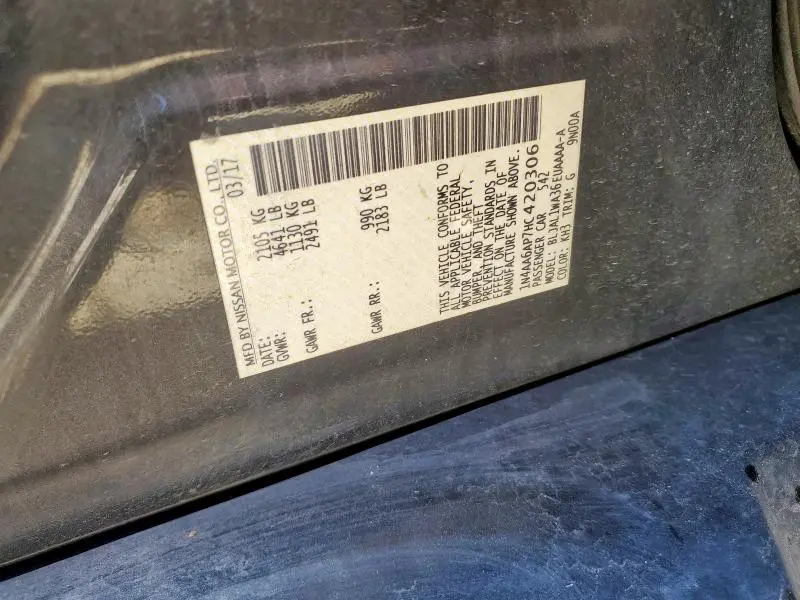 2017 NISSAN MAXIMA 3.5S  